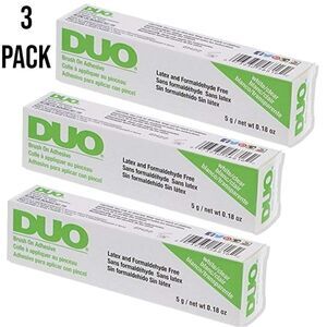 Duo Brush-On Strip Lash Adhesive Clear, 0.18 oz, 3-Pack
